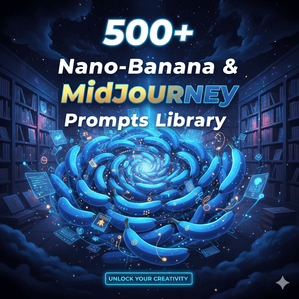 500+ Nano-Banana & MidJourney Prompts - AI Prompts Market